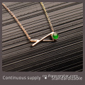 18k Gold Pure Colore Green Color ghiaccia pendente